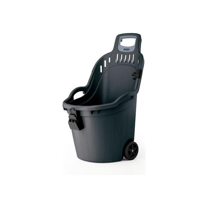 foto del prodotto stefanplast carriola da giardino helpy in materiale plastico color antracite 50 lt max 60kg di portata