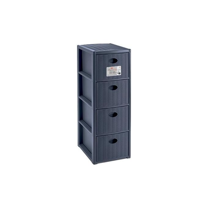 foto del prodotto stefanplast cassettiera 4 cassetti slim elegance blu navy