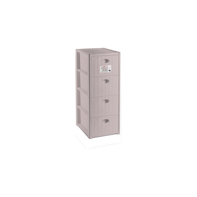 foto del prodotto stefanplast cassettiera 4 cassetti slim elegance tortora