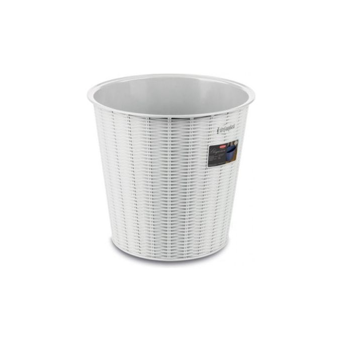 foto del prodotto stefanplast cestino carta elegance chiuso 26,5cm bianco