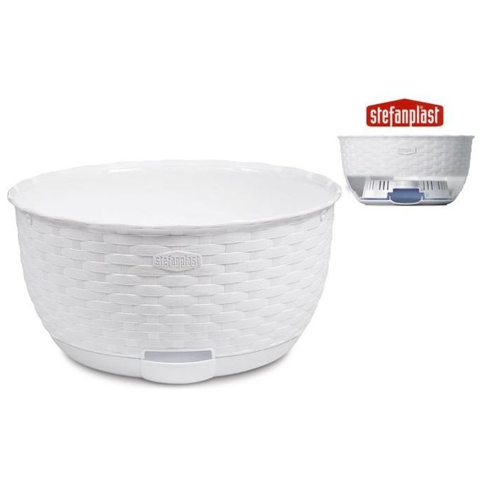 foto del prodotto stefanplast ciotola natural bianca con riserva d acqua cm.30 cm. 30x14.5h. lt.5.9