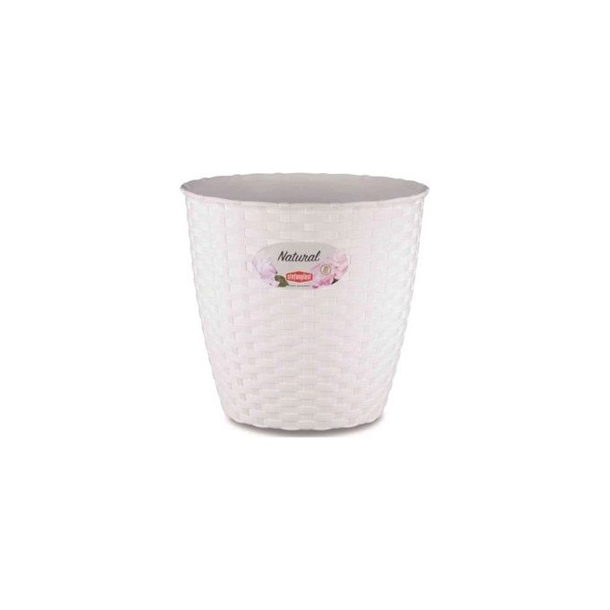 foto del prodotto stefanplast coprivaso rattan 29cm bianco