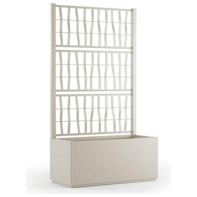 foto del prodotto stefanplast fioriera rettangolare 80 cm con spalliera in gesso per decorazioni di design moderno e applicazioni sophisticated