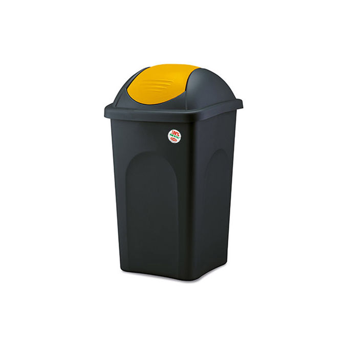 foto del prodotto stefanplast pattumiera bascula multipat 30 litri nero-giallo