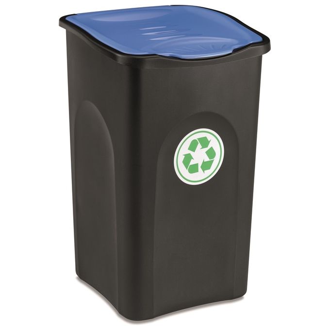 foto del prodotto stefanplast pattumiera ecogreen 37x37x56cm 50lt nero-blu