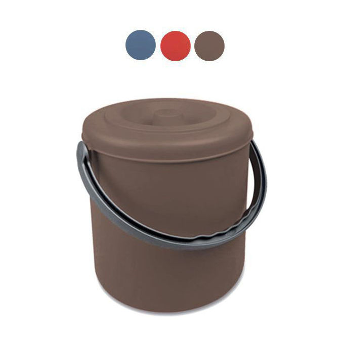 foto del prodotto stefanplast pattumiera tonda eureka rosso sunset 25 litri