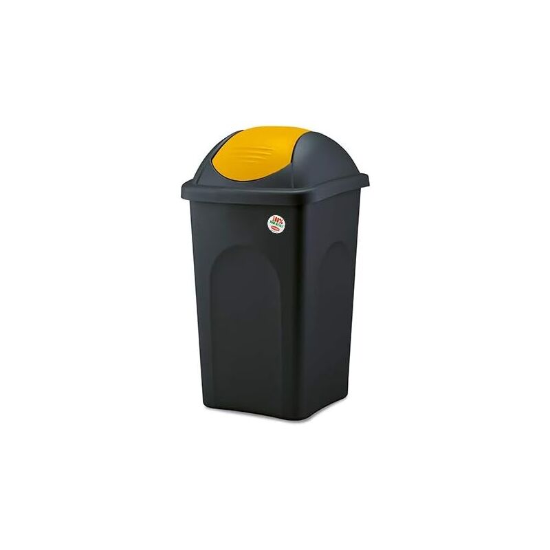 foto del prodotto stefanplast pattumiere con coperchio oscillante 60 l giallo
