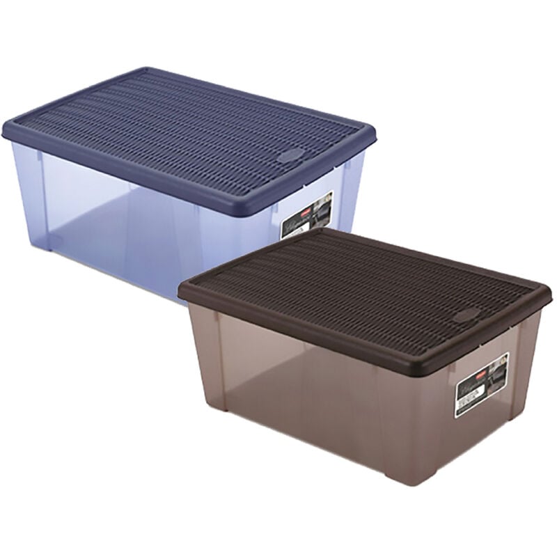foto del prodotto stefanplast scatola multiuso elegance box xl cm 39 x 29 x h 17 navy navy
