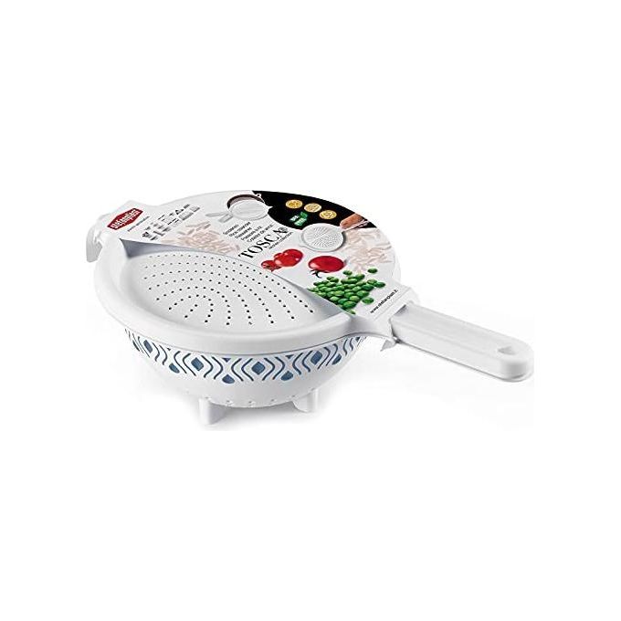 foto del prodotto stefanplast scolapasta tosca bianco-blu