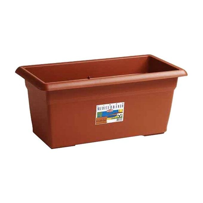 foto del prodotto stefanplast vaso in plastica medio rettangolare coccio 100x45 h.40