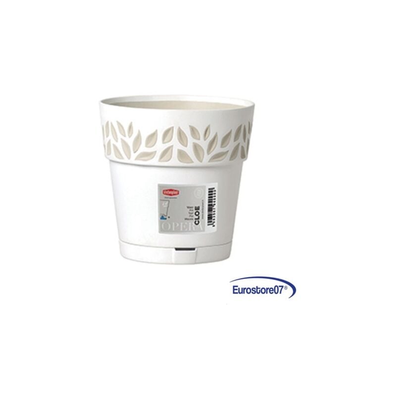 foto del prodotto stefanplast vaso tondo cloe 20 x h.19 stone grey bianco df 6126565