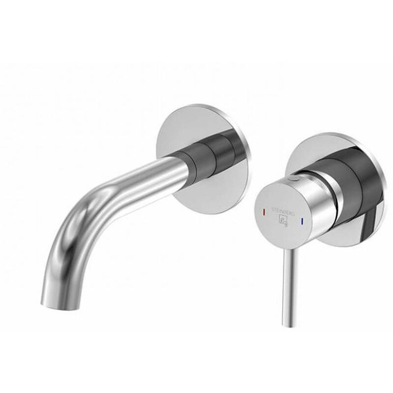 foto del prodotto steinberg armaturen steinberg 100 rubinetto ad incasso per lavabo, montaggio a 2 fori, con corpo incasso, cromo 100 1801