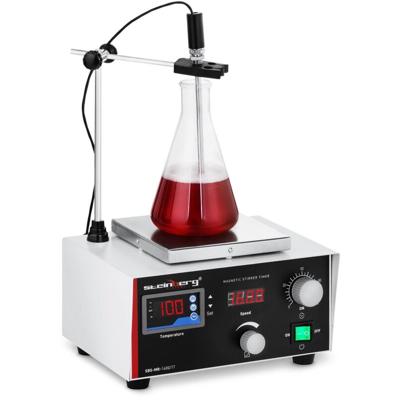 foto del prodotto steinberg systems agitatore magnetico piastra riscaldante miscelatore mixer laboratorio 310 watt