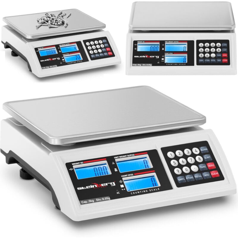 foto del prodotto steinberg systems bilancia contapezzi bilancia industriale di precisione conta pezzi 3 kg 0,05 g
