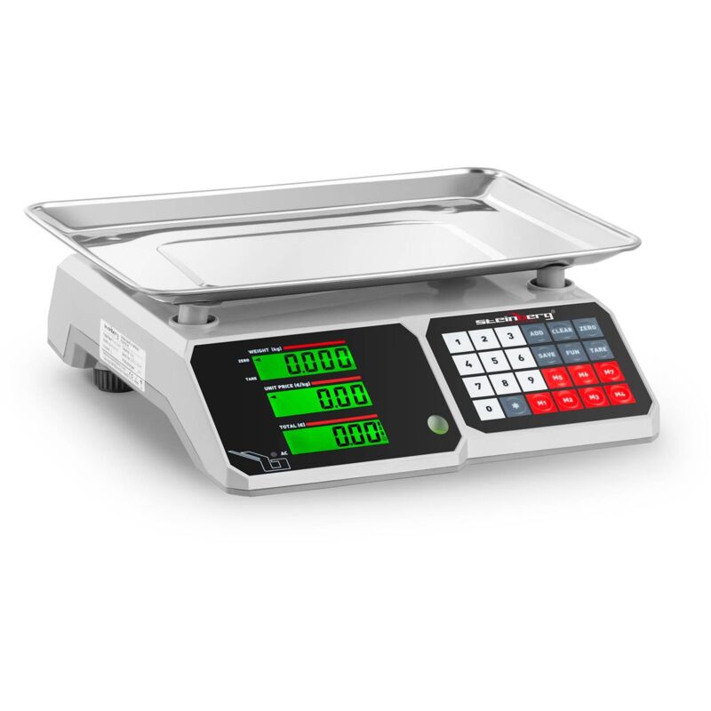 foto del prodotto steinberg systems bilancia da banco controllo professionale digitale lcd 30 kg 1 g 34,1 x 24,1 cm