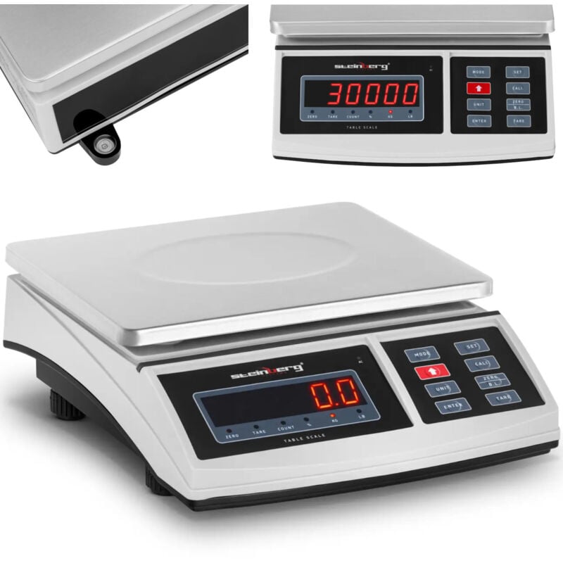foto del prodotto steinberg systems - bilancia da tavolo di precisione digitale uso interno a batteria led 30 kg 1 g