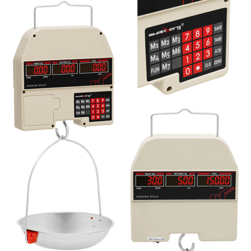 foto del prodotto steinberg systems bilancia sospesa da negozio a led 30 kg 0,005 kg