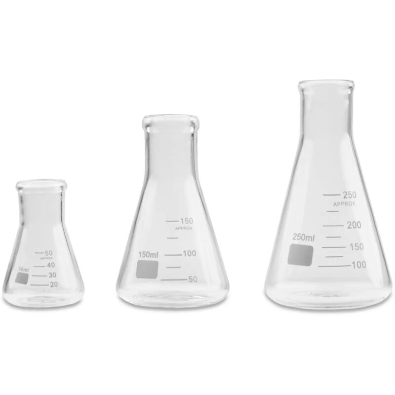 foto del prodotto steinberg systems vetreria da laboratorio beute erlenmeyer set da 3 pezzi vetreria laboratorio