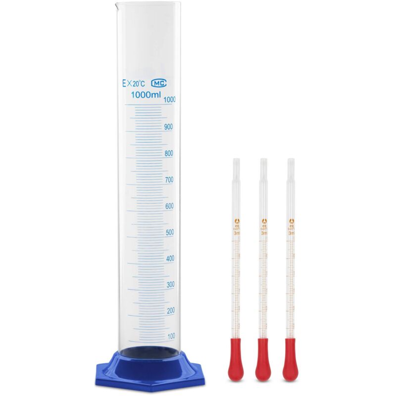 foto del prodotto steinberg systems vetreria da laboratorio cilindro 3 pipette in vetro set da 4 pezzi