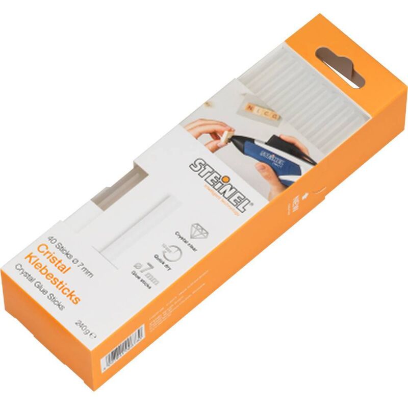 foto del prodotto steinel 006594 stick colla a caldo 7 mm 150 mm trasparente 240 g 40 pz.