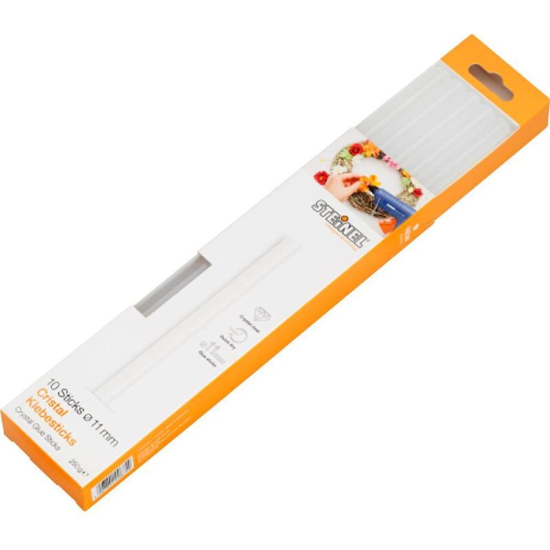 foto del prodotto steinel 006754 stick colla a caldo 11 mm 250 mm trasparente 250 g 10 pz.