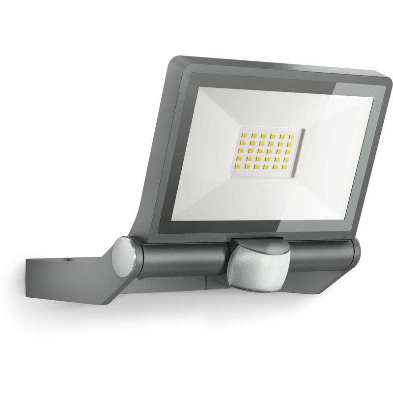 foto del prodotto steinel faretto a led xled one s, con sensore di movimento a 180 , 18,6 w, 2050 lm a 3000 k, per vialetti, antracite