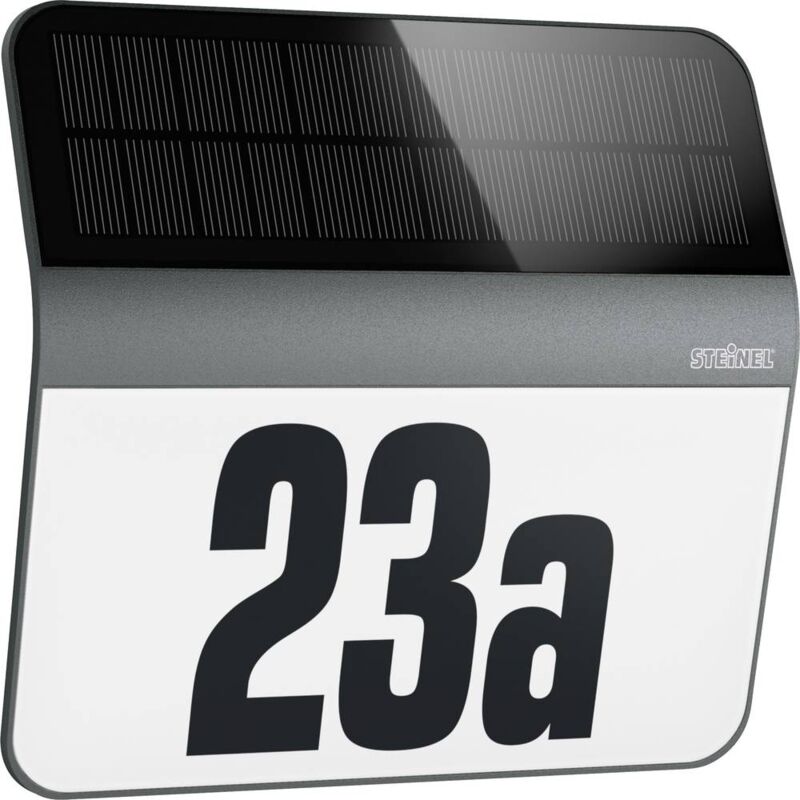 foto del prodotto steinel xsolar lh n 035730 lampada solare per numero civico led monocolore led a montaggio fisso 0.03 w antracite