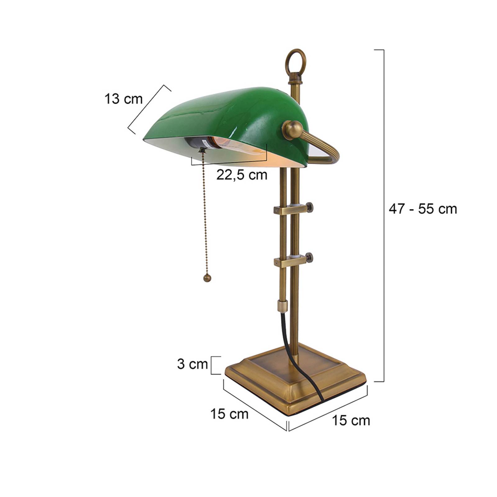 foto del prodotto steinhauer ancilla lampada scrivania regolabile bronzo verde