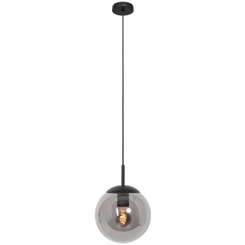 foto del prodotto steinhauer lampada a sospensione bollique nero vetro