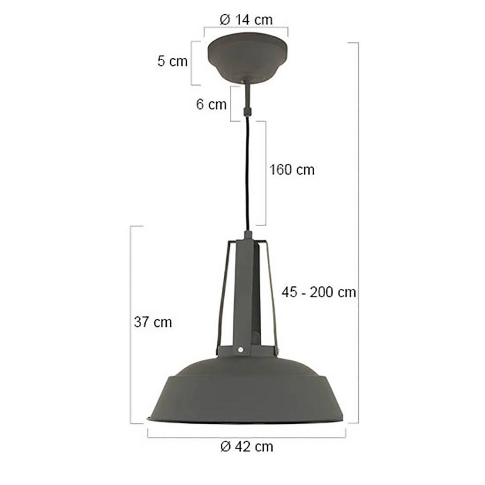 foto del prodotto steinhauer lampada a sospensione eden, grigio, metallo, portalampada e27