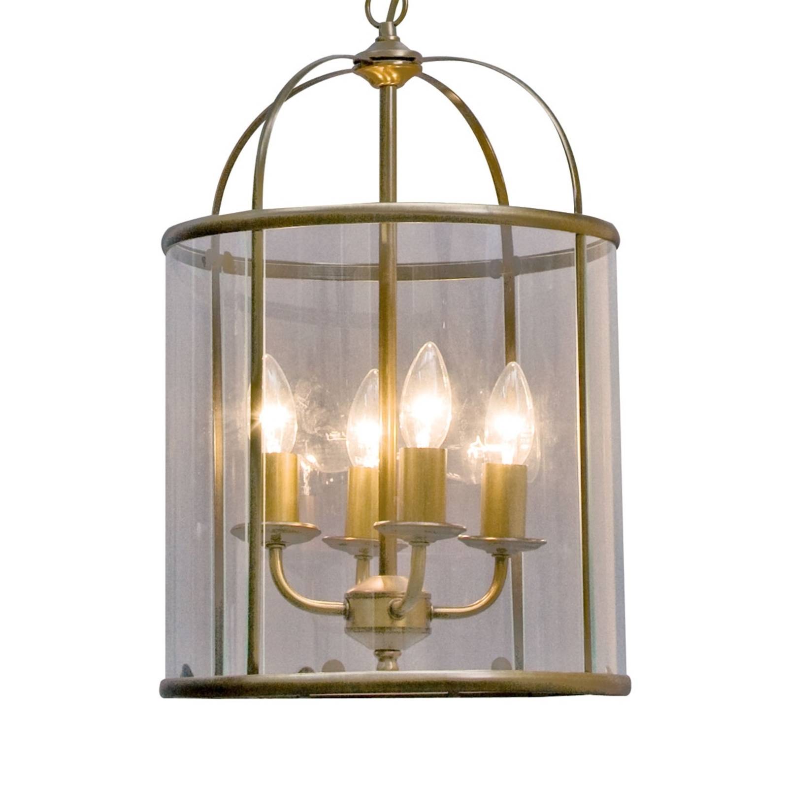 foto del prodotto steinhauer lampada a sospensione pimpernel, 32 cm, bronzo, vetro trasparente