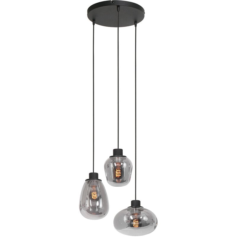 foto del prodotto steinhauer - lampada a sospensione - reflexion - nero - vetro