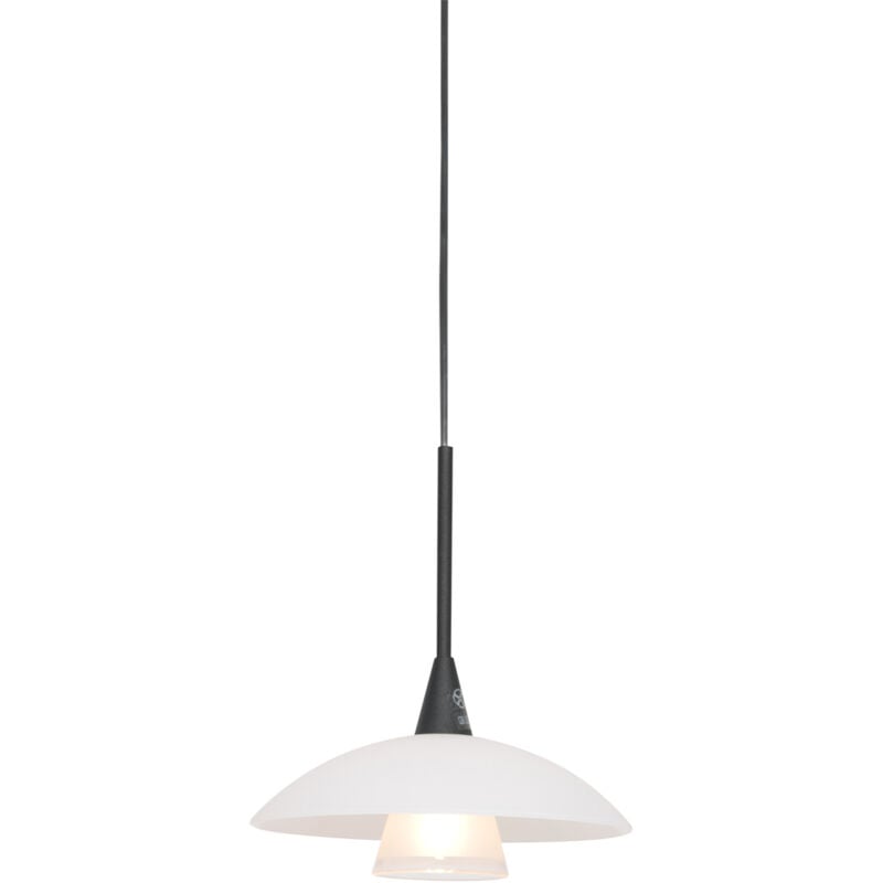 foto del prodotto steinhauer lampada a sospensione tallerken nero vetro