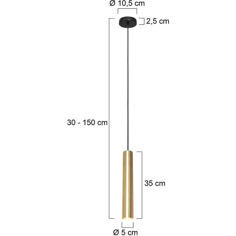 foto del prodotto steinhauer lampada a sospensione tubel ottone metallo 