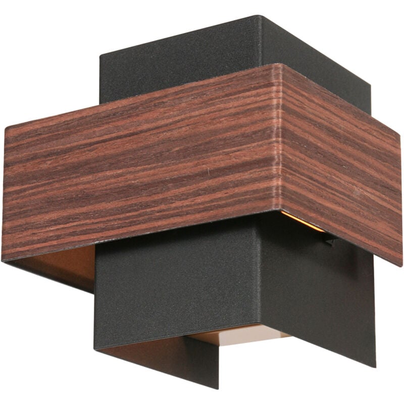 foto del prodotto steinhauer lampada da parete muro legno nero metallo g9