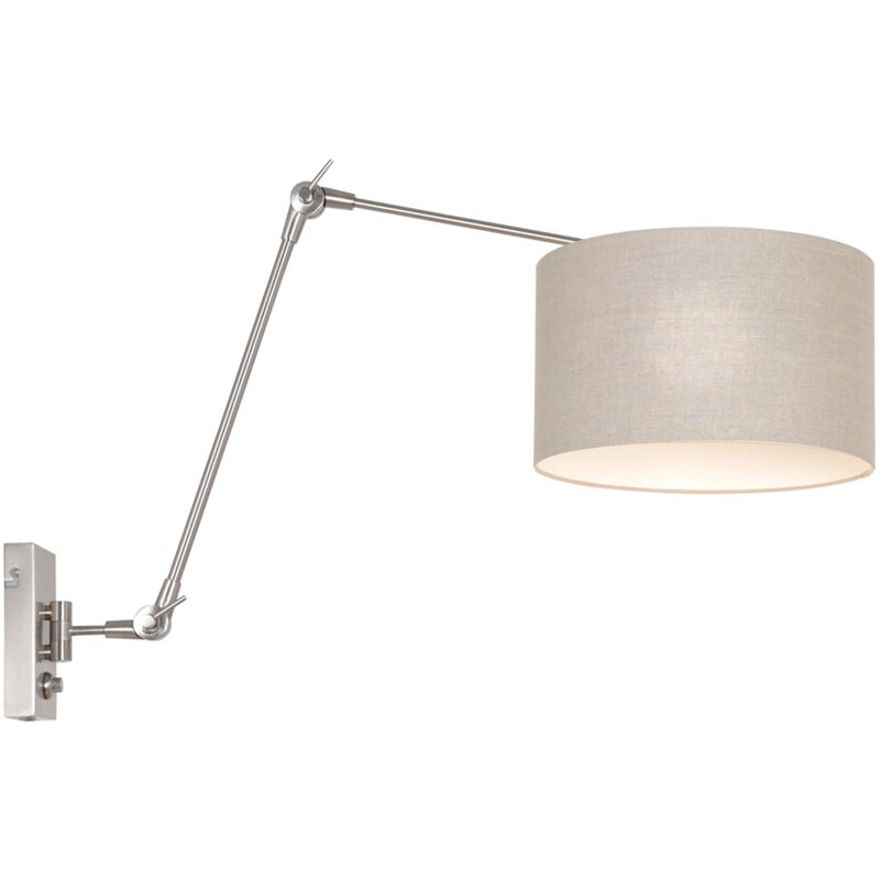 foto del prodotto steinhauer lampada da parete prestige chic acciaio lino