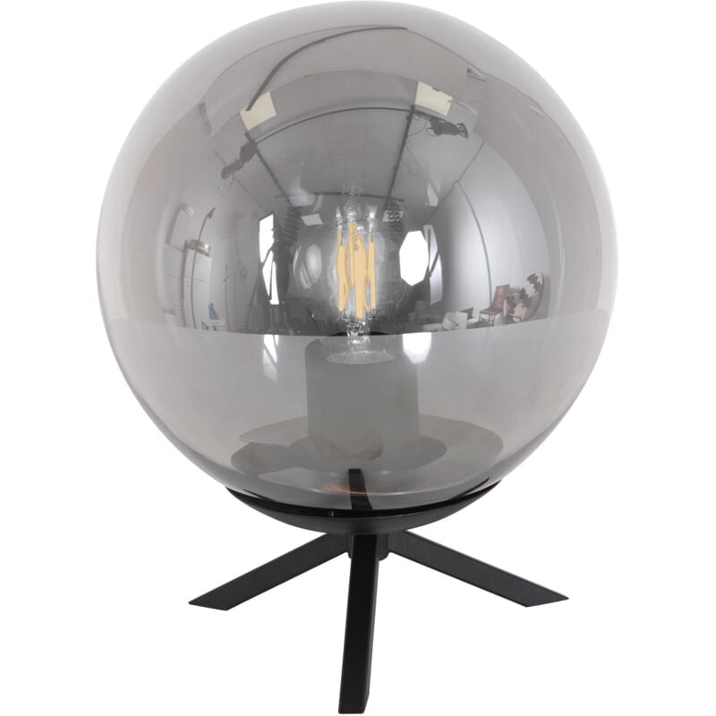 foto del prodotto steinhauer lampada da tavolo bollique nero vetro metallo