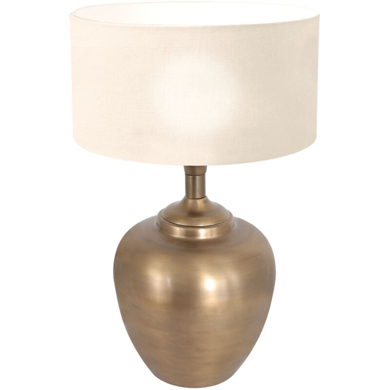foto del prodotto steinhauer lampada da tavolo brass bronzo lino metallo 
