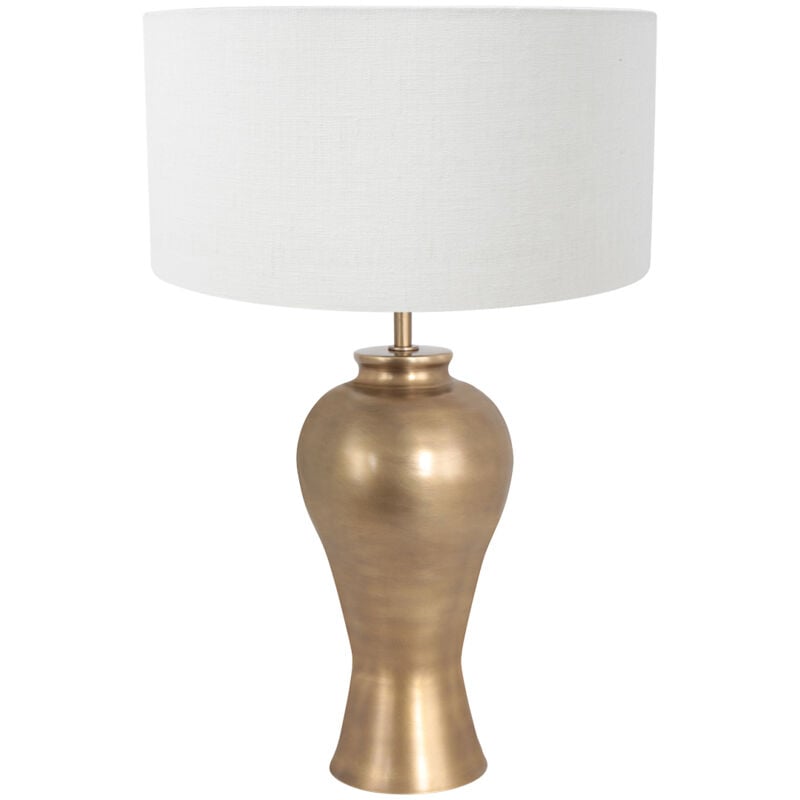 foto del prodotto steinhauer lampada da tavolo brass bronzo lino metallo 