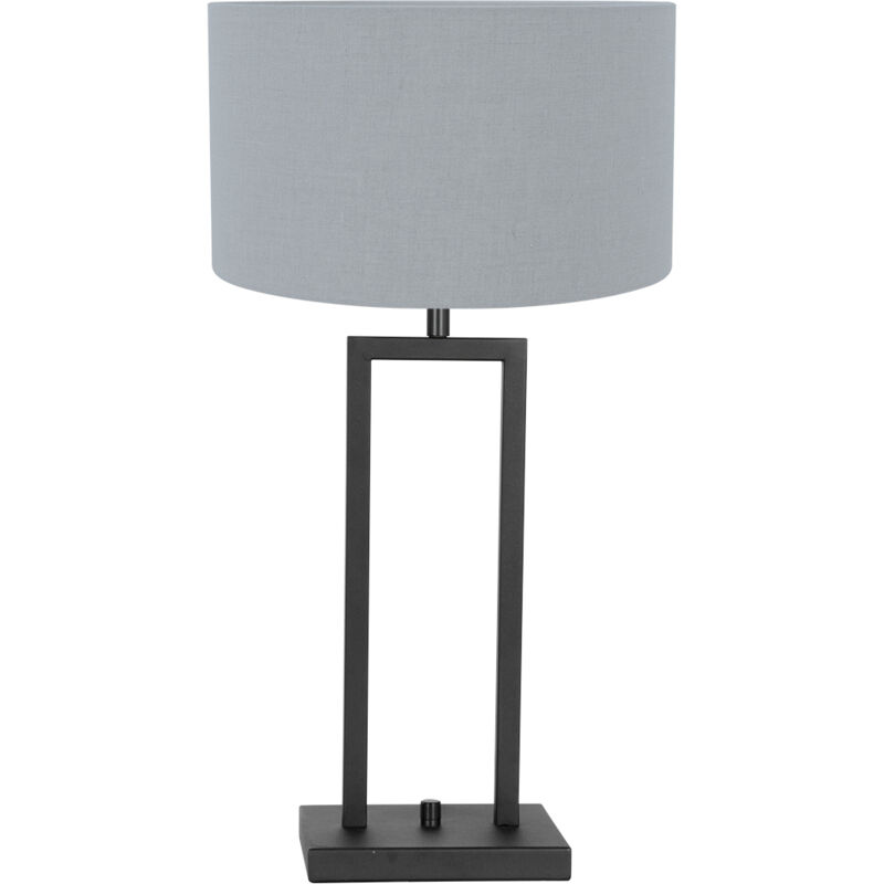 foto del prodotto steinhauer lampada da tavolo stang nero lino metallo 