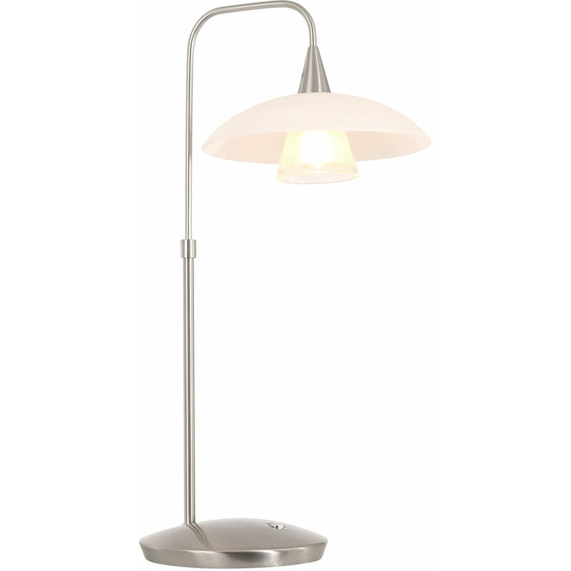 foto del prodotto steinhauer lampada da tavolo tallerken acciaio vetro