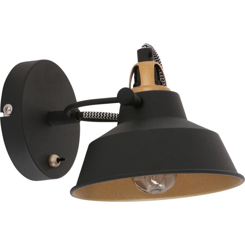 foto del prodotto steinhauer mexlite lampada da parete nove nero metallo faretto a