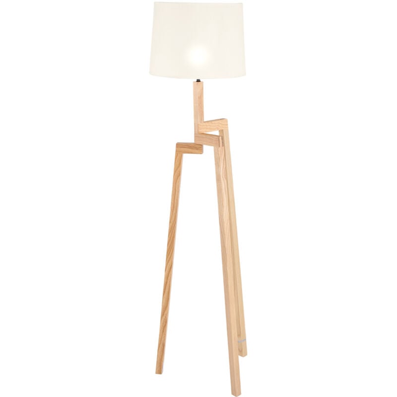 foto del prodotto steinhauer mexlite lampada da terra sabi legno legno lino 52cm 