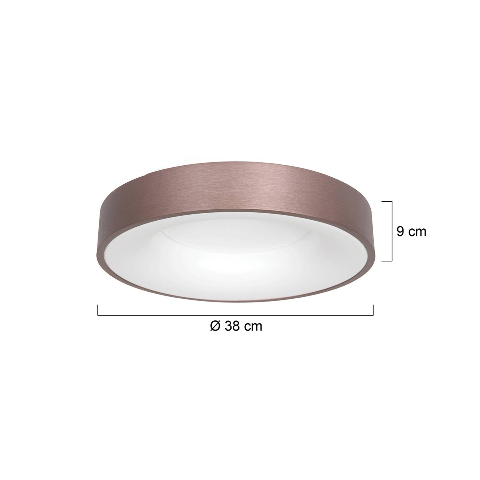 foto del prodotto steinhauer plafoniera led ringlede, 2.700 k 38 cm bronz