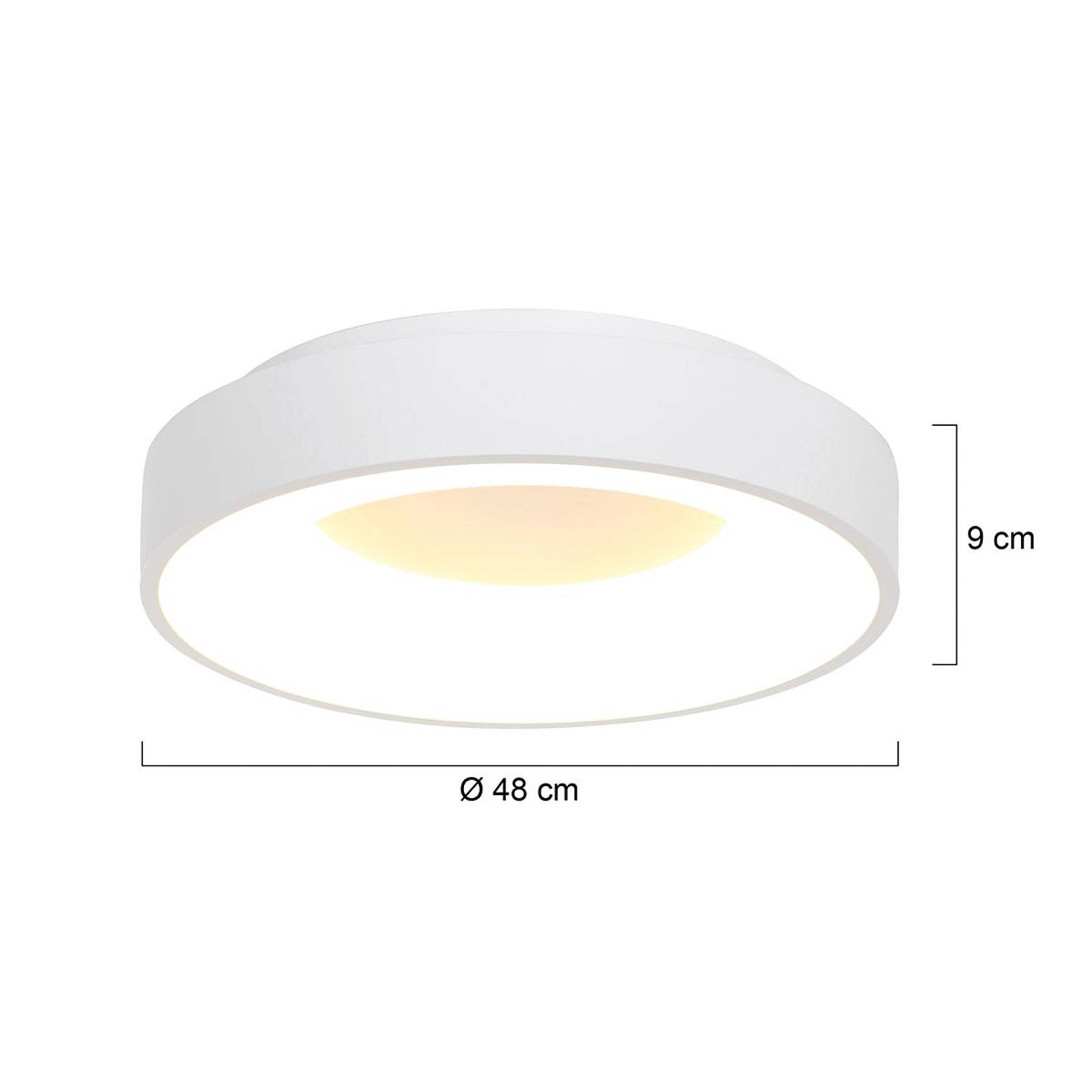foto del prodotto steinhauer plafoniera led ringlede, 2.700 k, 48 cm, bianco, metallo