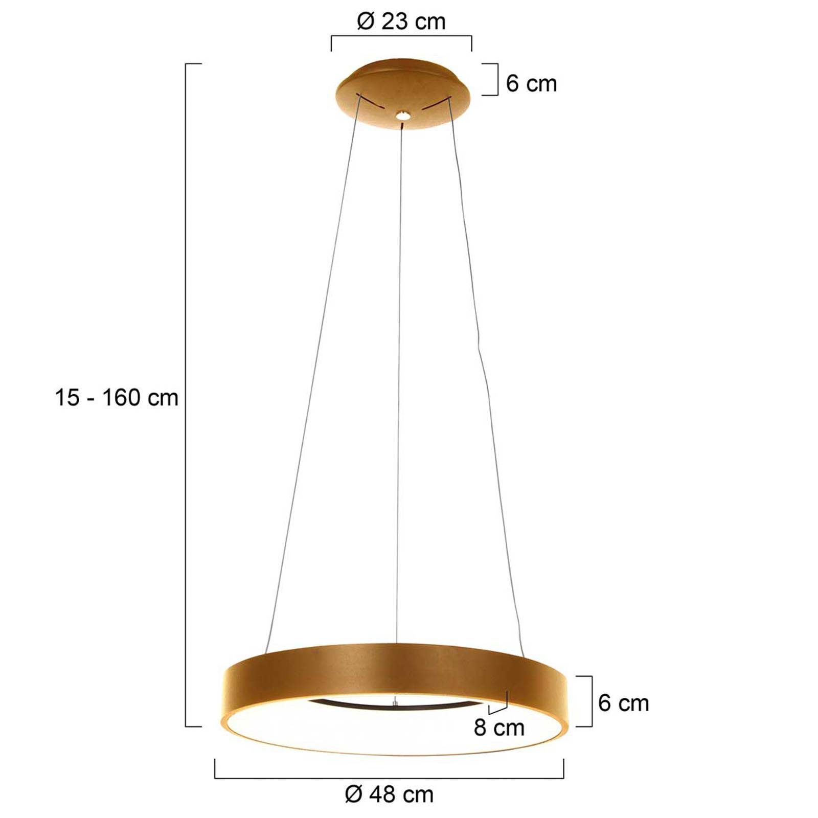 foto del prodotto steinhauer ringlede lampada led a sospensione 48 cm oro