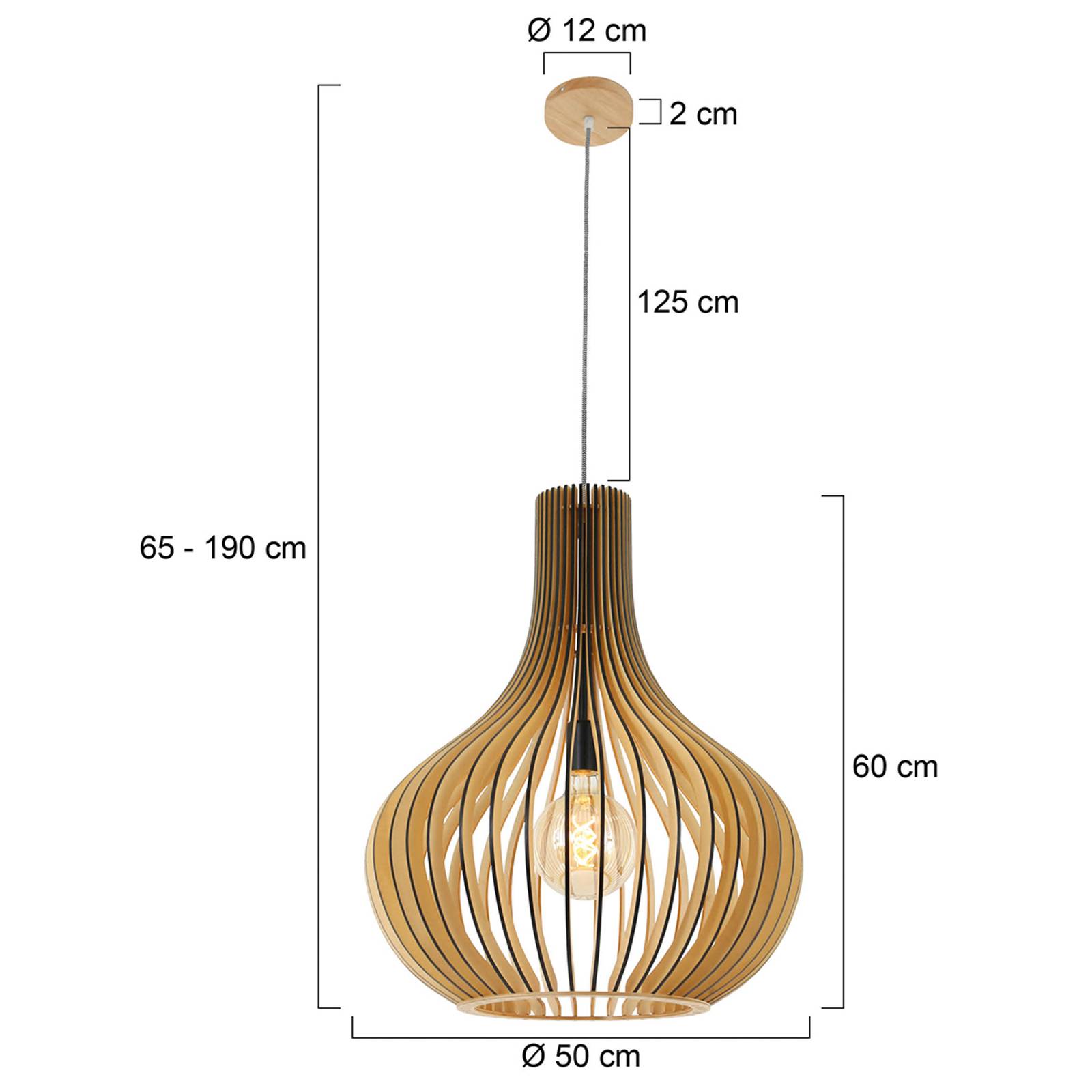 foto del prodotto steinhauer smukt lampada sospensione legno di pioppo, faggio