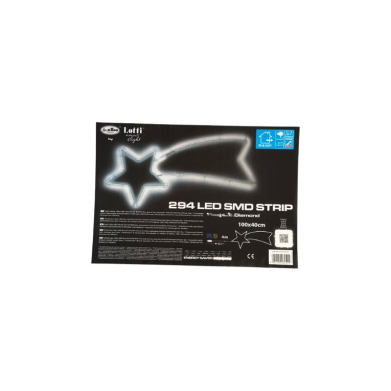 foto del prodotto stella cometa 100cm strip led 294 led bianco lotti importex