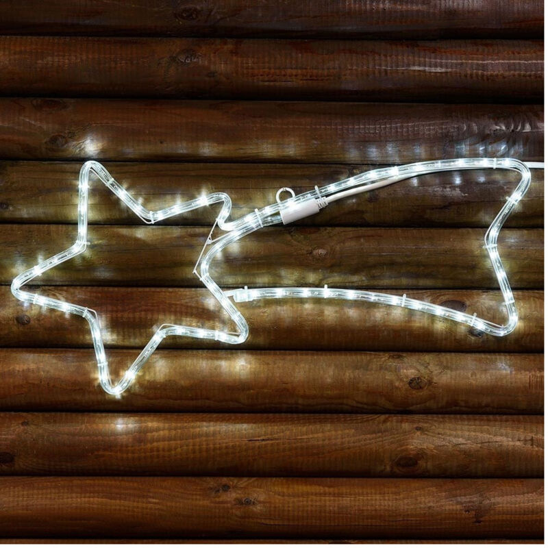 foto del prodotto stella cometa luminosa 65 cm in tubo luminoso a led bianchi effetto flashing trade shop traesio