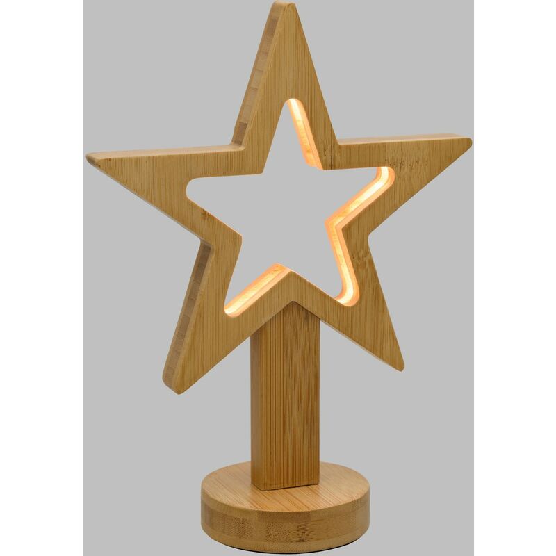 foto del prodotto stella con base h25cm led bianco caldo